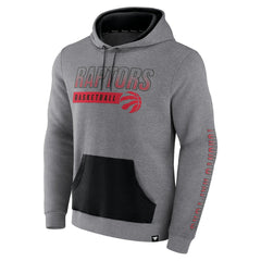 Toronto Raptors Off The Bench Color Block Pullover Hoodie - Heathered Gray on sale