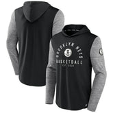Brooklyn Nets Deep Rotation Performance Pullover Hoodie - Black/Heathered Charcoal sale