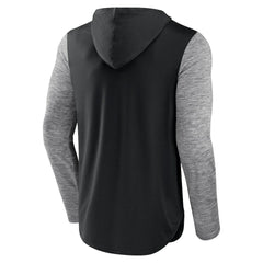 Brooklyn Nets Deep Rotation Performance Pullover Hoodie - Black/Heathered Charcoal sale