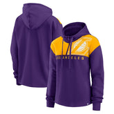 Los Angeles Lakers Women's Overslide Quarter-Zip Fleece Hoodie - Purple shop