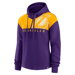 Los Angeles Lakers Women's Overslide Quarter-Zip Fleece Hoodie - Purple shop