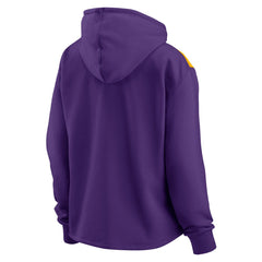 Los Angeles Lakers Women's Overslide Quarter-Zip Fleece Hoodie - Purple shop