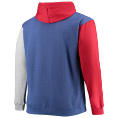 Philadelphia 76ers Big & Tall Double Contrast Pullover Hoodie - Royal/Red cheap