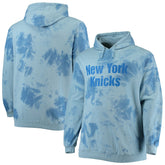 New York Knicks Big & Tall Wordmark Cloud Dye Pullover Hoodie - Blue for sale