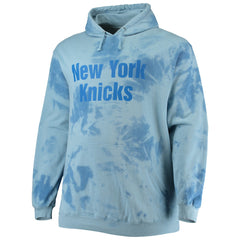 New York Knicks Big & Tall Wordmark Cloud Dye Pullover Hoodie - Blue for sale