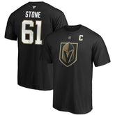 Mark Stone Vegas Golden Knights Fanatics Authentic Stack Player Name & Number Captain Patch T-Shirt - Black T-shirts