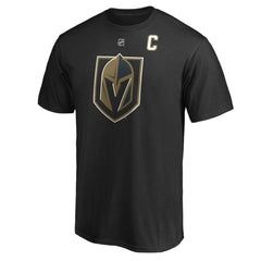 Mark Stone Vegas Golden Knights Fanatics Authentic Stack Player Name & Number Captain Patch T-Shirt - Black T-shirts