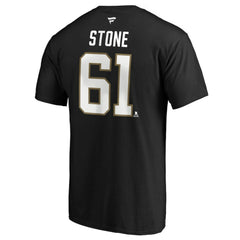 Mark Stone Vegas Golden Knights Fanatics Authentic Stack Player Name & Number Captain Patch T-Shirt - Black T-shirts