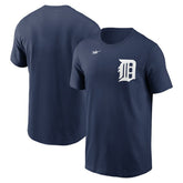 Detroit Tigers Cooperstown Collection Wordmark T-Shirt Navy