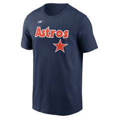 Houston Astros Cooperstown Collection Wordmark T-Shirt Navy