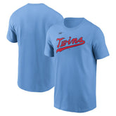 Minnesota Twins Cooperstown Collection Wordmark T-Shirt Light Blue