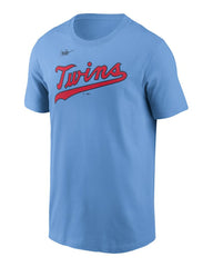 Minnesota Twins Cooperstown Collection Wordmark T-Shirt Light Blue