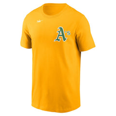 Athletics Cooperstown Collection Wordmark T-Shirt Gold