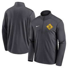 San Diego Padres Diamond Icon Pacer Performance Quarter-Zip Windbreaker Top Anthracite