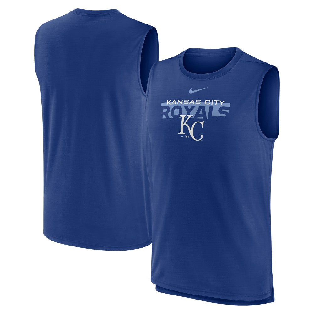 Kansas City Royals Knockout Stack Exceed Performance Muscle Tank Top -Royal