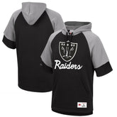 Las Vegas Raiders Home Advantage Raglan Short Sleeve Pullover Hoodie - Black cheap