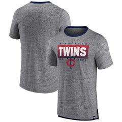 Minnesota Twins Iconic Team Element Speckled Ringer T-Shirt Heathered Gray