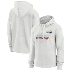 Washington Capitals Fanatics Women's True Classics Legacy Quarter-Zip Hoodie - Ash Hoodies