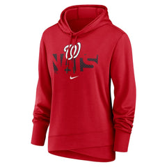 Washington Nationals Women's Diamond Knockout Performance Pullover Hoodie Red
