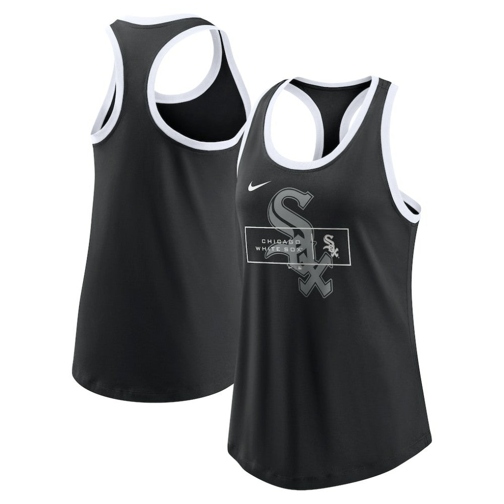 Chicago White Sox Women's X-Ray Racerback Performance Tank Top Black