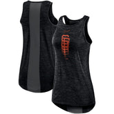 San Francisco Giants Women's Logo Fade High Neck Performance Tank Top Black