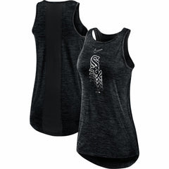Chicago White Sox Women's Logo Fade High Neck Performance Tank Top Black