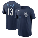 Salvador Perez Kansas City Royals City Connect Name & Number T-Shirt Navy