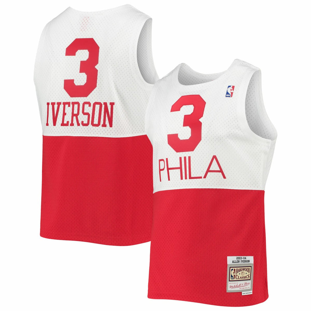 Allen Iverson Philadelphia 76ers 2003/2004 Hardwood Classics Swingman Jersey - White discount