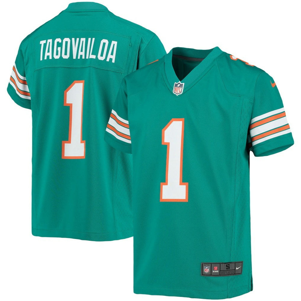 Tua Tagovailoa Miami Dolphins Youth Game Jersey - Aqua discount