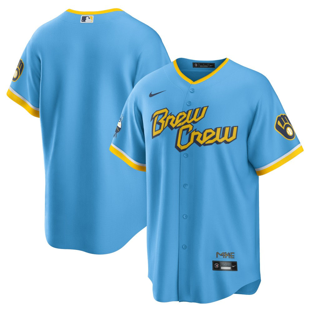 Milwaukee Brewers City Connect Replica Team Jersey Powder Blue