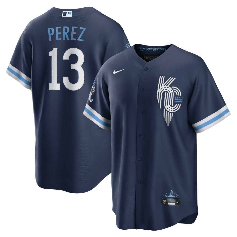 Salvador Perez Kansas City Royals City Connect Replica Player Jersey Navy