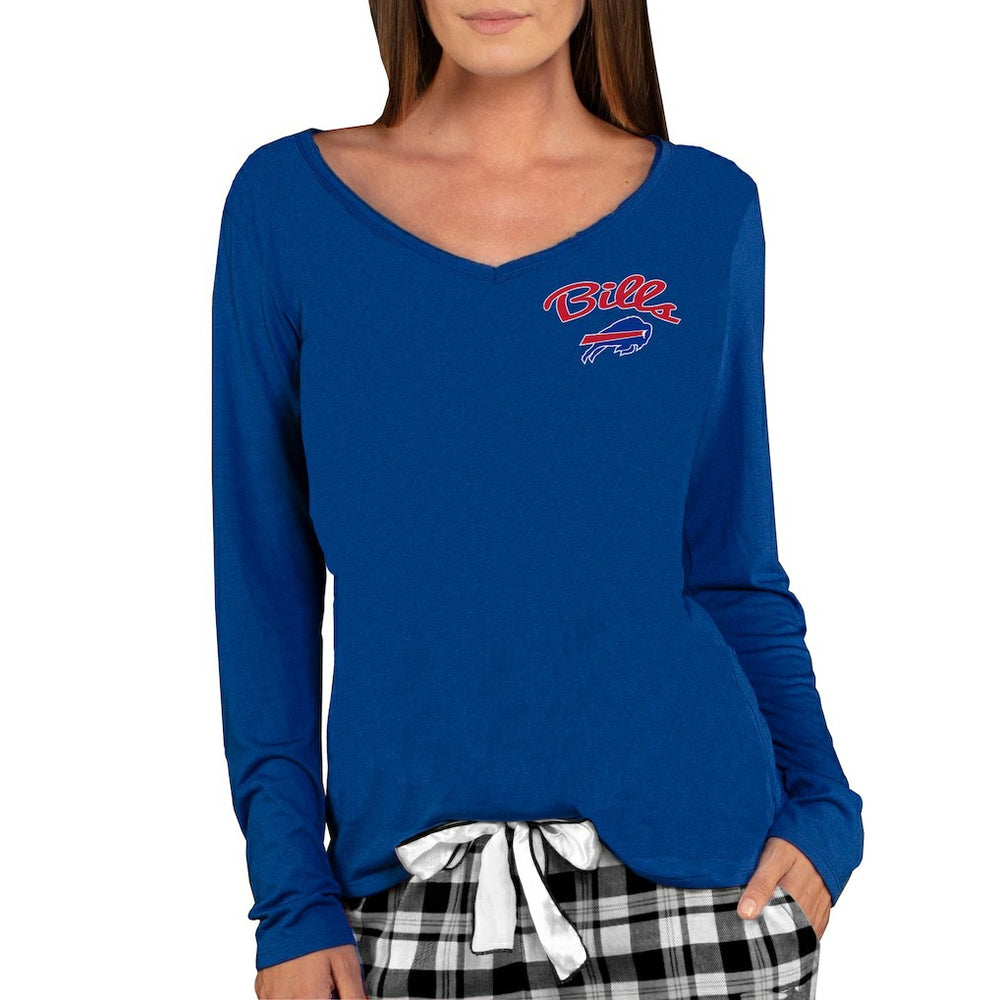 Buffalo Bills Concepts Sport Women's Marathon Knit Long Sleeve Lightweight V-Neck Lounge Top - Royal for sale