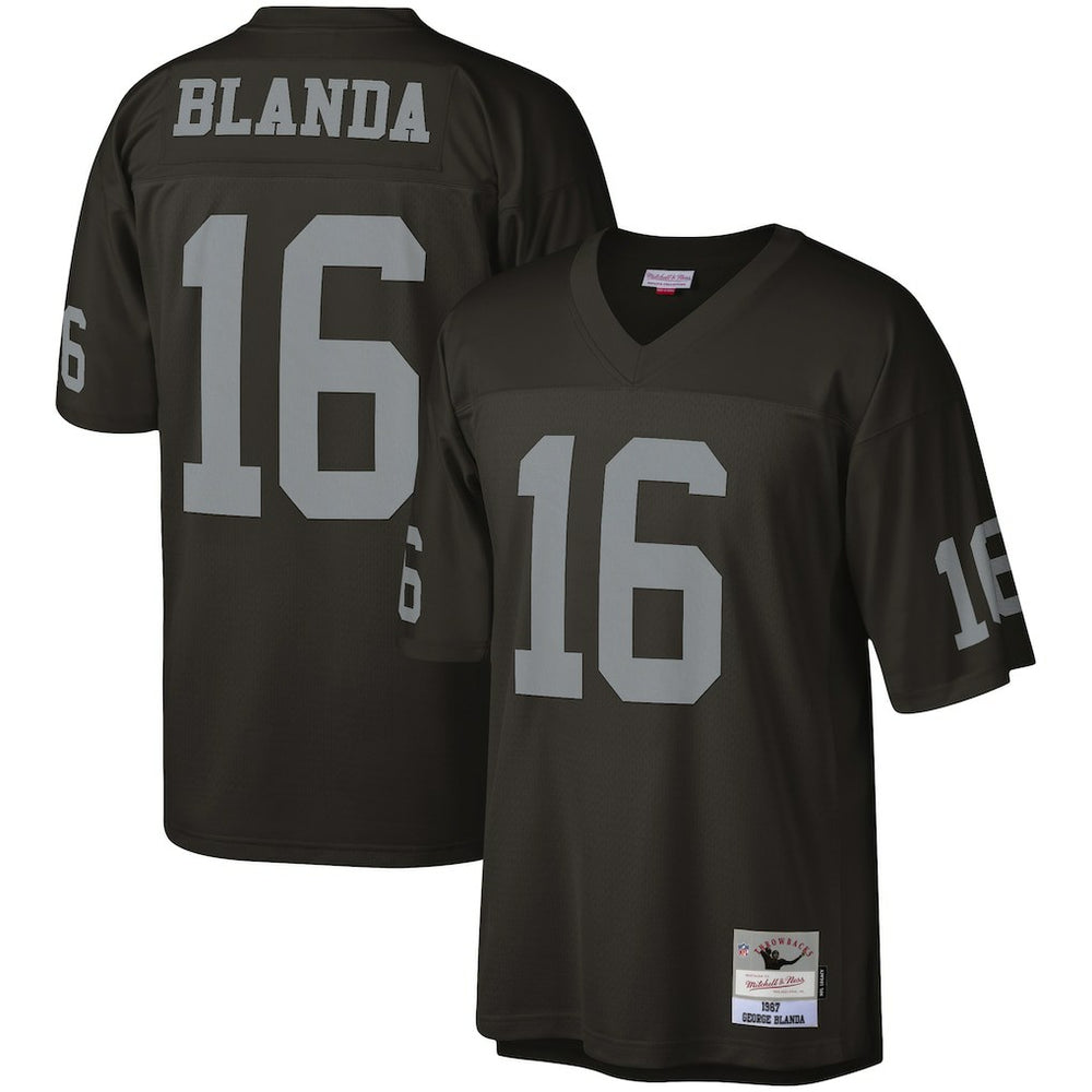 George Blanda Las Vegas Raiders Legacy Replica Jersey - Black outlet