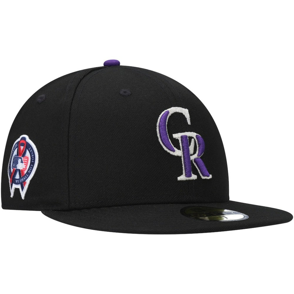 Colorado Rockies 9/11 Memorial Side Patch 59FIFTY Fitted Hat Black
