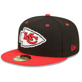 Kansas City Chiefs New Era Flipside 2Tone 59FIFTY Fitted Hat - Black/Red on sale