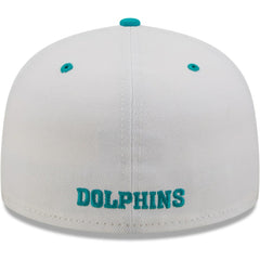 Miami Dolphins New Era Flipside 2Tone 59FIFTY Fitted Hat - White/Aqua discount