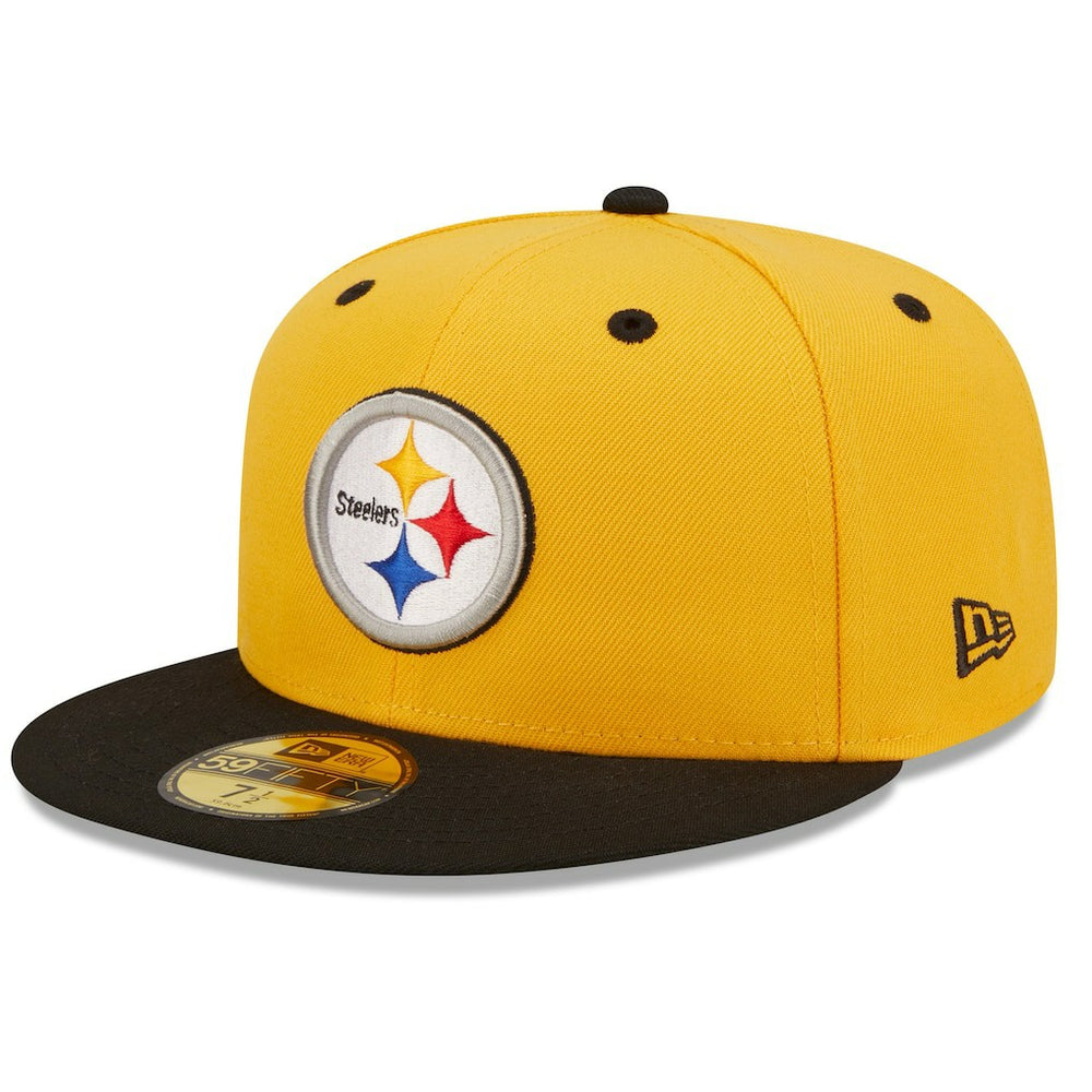 Pittsburgh Steelers New Era Flipside 2Tone 59FIFTY Fitted Hat - Gold/Black discount