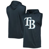 Tampa Bay Rays Stitches Sleeveless Pullover Hoodie Navy