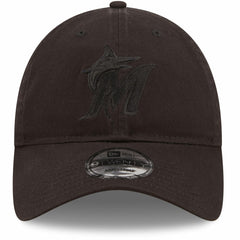 Miami Marlins Black On Black Core Classic 2.0 9TWENTY Adjustable Hat