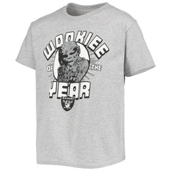 Las Vegas Raiders Junk Food Youth Star Wars Wookie Of The Year T-Shirt - Heathered Gray discount