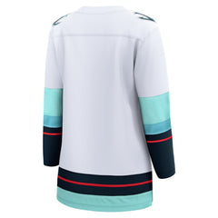 Seattle Kraken Fanatics Women's Away Breakaway Jersey - White Jerseys
