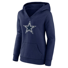 Dak Prescott Dallas Cowboys Women's Player Icon Name & Number V-Neck Pullover Hoodie - Navy outlet