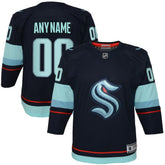 Seattle Kraken Youth Home Premier Custom Jersey - Navy Jerseys