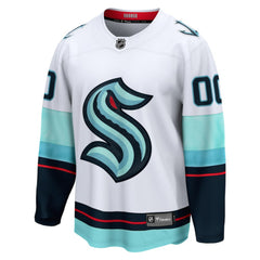 Seattle Kraken Fanatics Away Breakaway Custom Jersey - White Jerseys