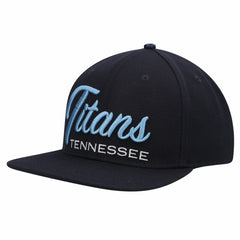 Tennessee Titans Pro Standard Script Wordmark Snapback Hat - Navy cheap
