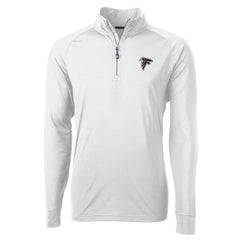 Atlanta Falcons Cutter & Buck Adapt Eco Knit Quarter-Zip Pullover Jacket - White cheap