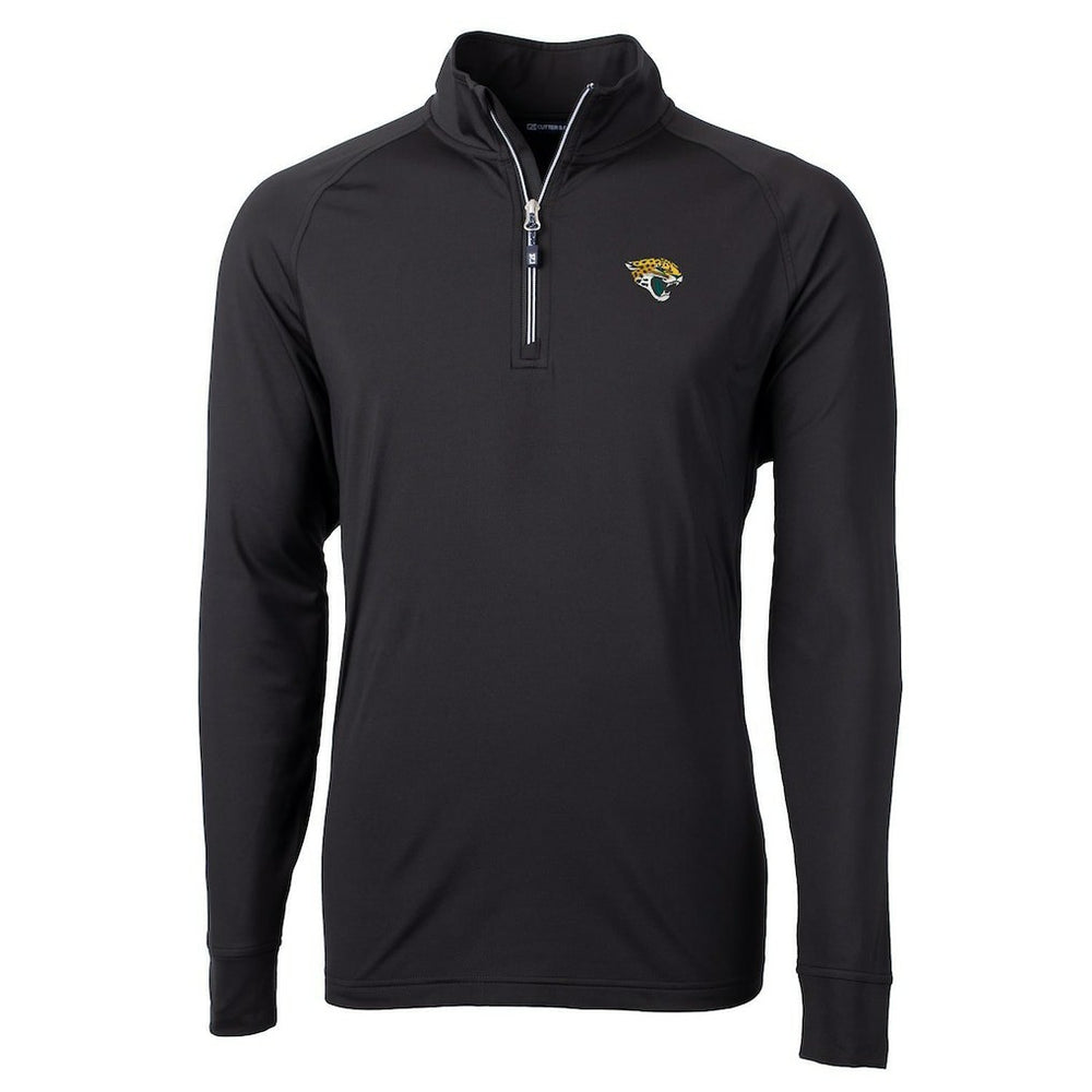 Jacksonville Jaguars Cutter & Buck Adapt Eco Knit Quarter-Zip Pullover Jacket - Black outlet