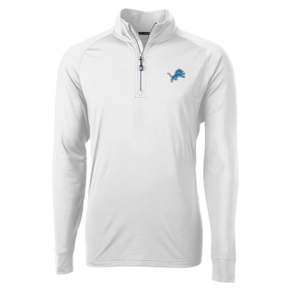 Detroit Lions Cutter & Buck Adapt Eco Knit Quarter-Zip Pullover Jacket - White sale