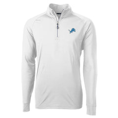 Detroit Lions Cutter & Buck Adapt Eco Knit Quarter-Zip Pullover Jacket - White sale