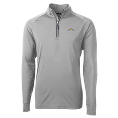 Los Angeles Chargers Cutter & Buck Adapt Eco Knit Quarter-Zip Pullover Jacket - Gray outlet